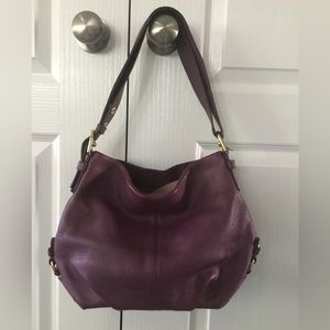 Purple Plum Color Coach Large Handbag